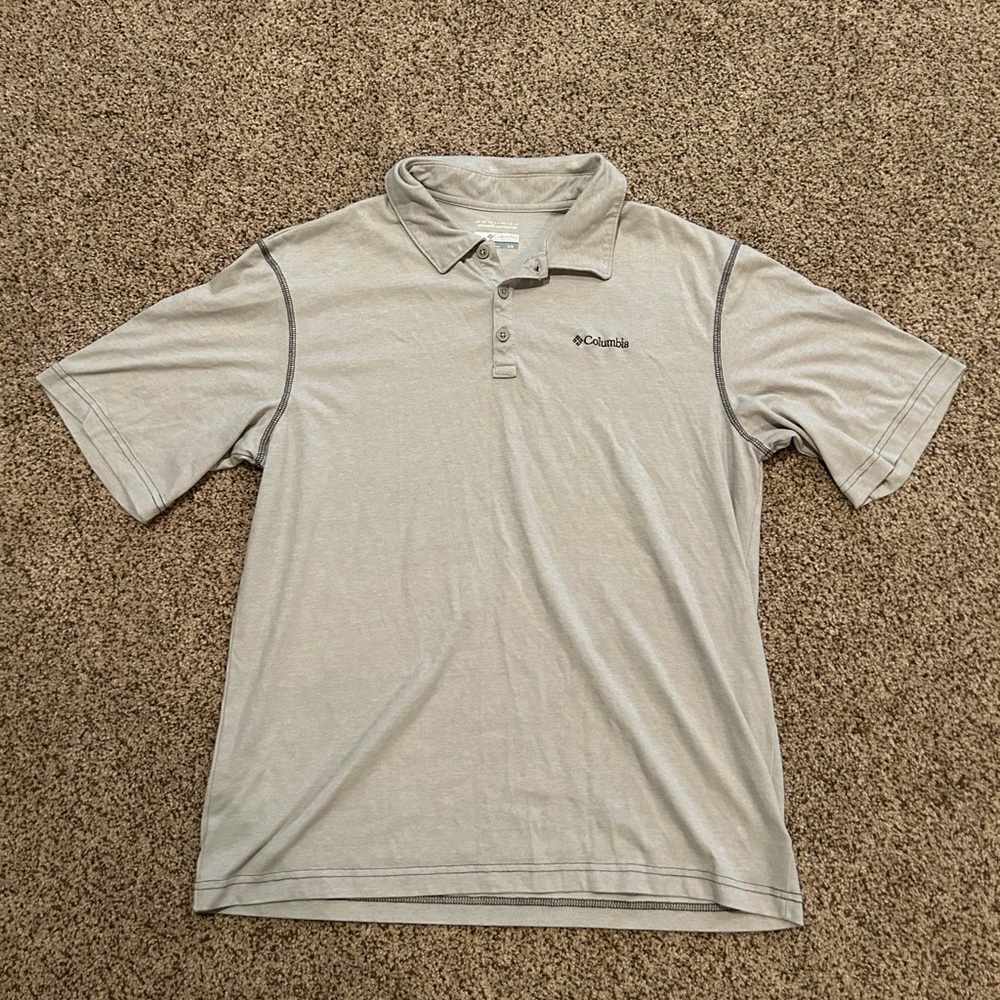 Columbia Men's Light Gray Polo Shirt